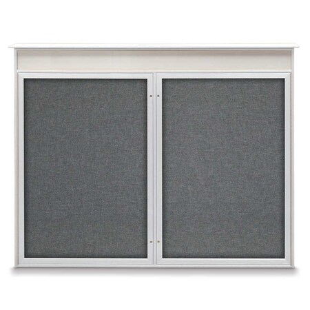 United Visual Products Single Door Enclosed Indoor Letterboard UV1124SD4824-BRONZE-LICORI